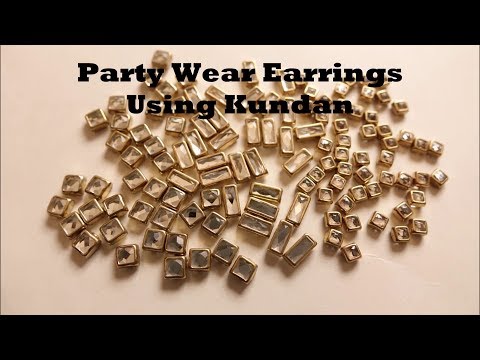 DIY || How to make Party Wear Earrings using Kundan || Kundan Earrings || Art with HHS Video