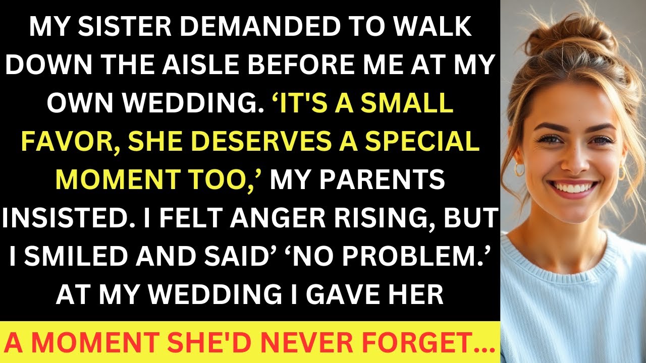 My Sister Insisted To Walk Down The Aisle Before Me As The Bride, 'It's A Small Favor,' Parents Said