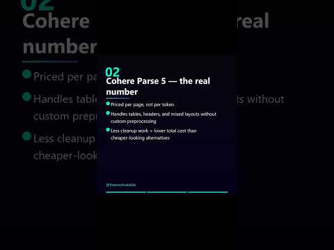 Cohere Parse 5 — why cost-per-page beats benchmark rankings for enterprise doc processing — AIStraig