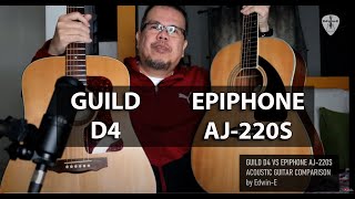 Video thumbnail for GUILD D4 vs EPIPHONE AJ220S Acoustic Guitars Comparison | Edwin-E by Edwin-E