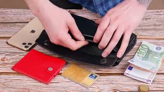 Чоловічий стильний клатч із натуральної шкіри Canpellini 21551 чорний