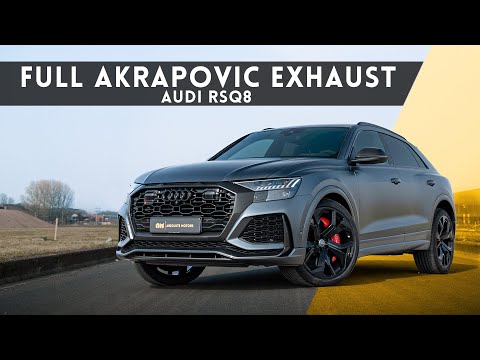 AUDI RSQ8 met AKRAPOVIC EVOLUTION Uitlaat Systeem en Xpel Stealth!