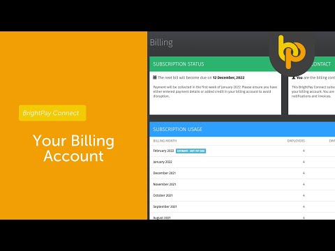 Your Brightpay Connect Billing Account Explained