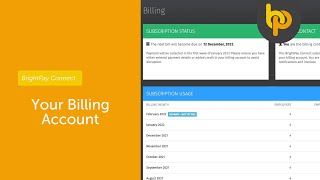 Your BrightPay Connect billing account explained