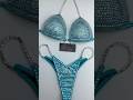 Silver Blue Cascade Bikini Competition Suit  (BM151-28)