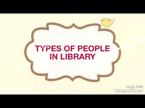 Different types of people in library