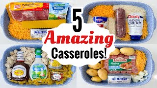 5 Super Quick & EASY Casserole Dinner Recipes! | BEST TASTY OVEN BAKED MEALS | Julia Pacheco