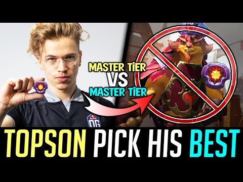Topson Last Pick his BEST & Master Tier HERO to Counter LVL 26 Master Tier PANGOLIER Mid DOTA 2