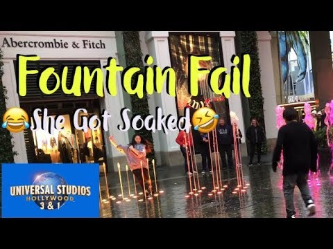 fail at Abercrombie and Fitch Fountain universal studio Hollywood. It was so cold outside that day