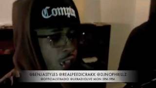 Peedi Crakk Freestyle on Official Street Radio (UE Radio Live) with Benja Styles & DJ NoPhrillz