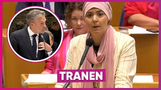Lahlah bursts into tears during heated debate over headscarf