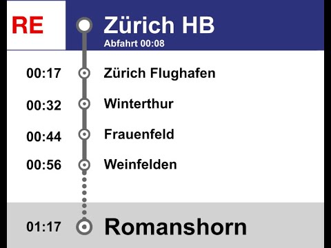 SBB Ansage » RegioExpress Begrüssung in Zürich HB nach Romanshorn (2023) | SLBahnen