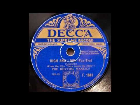 High and Low - The Rhythm Maniacs (1930)