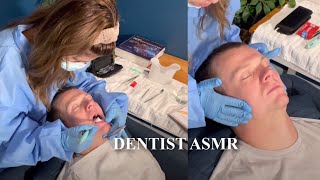 ASMR Dentist 🦷 Teeth Tapping and Teeth Cleaning on a [Real Person] l Dentist Cleans Your Teeth!