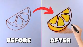 How to Draw a Lemon | Easy Step-by-Step for Kids | Lalagram