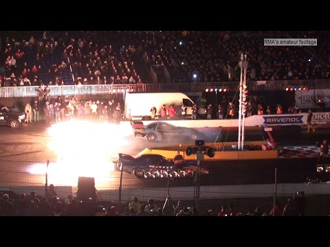 NitrOlympX 2016 - Nightshow - Dragonhunter vs Fireforce Jet Funny Car Match Race