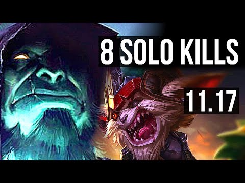 YORICK vs KLED (TOP) | 8 solo kills, 66% winrate | BR Master | v11.17