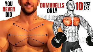 10 BEST CHEST WORKOUT WITH DUMBBELLS ONLY AT HOME/GYM