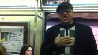 SUBWAY SINGER-Denise Weeks and Tommoraw singing Aint no mountain high enough in nyc subway train
