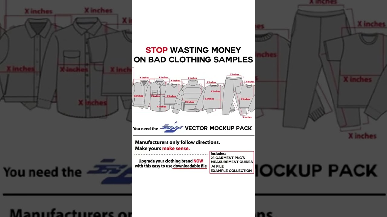 Upgrade your clothing design process with the Seaggs Vector Mock-up Pack. Available at Seaggs.com