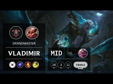 Vladimir Mid vs Irelia - KR Grandmaster Patch 9.8