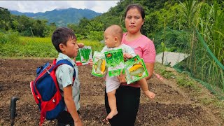 Gardening vegetables and picking up children at school.