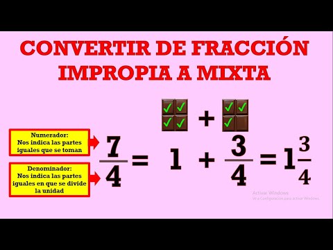 Convertir una fracción impropia a mixta – De fracción impropia a numero mixto – Facil paso a paso