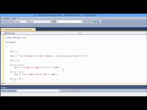 Microsoft Visual C++ 2010 - Making a Guessing Game