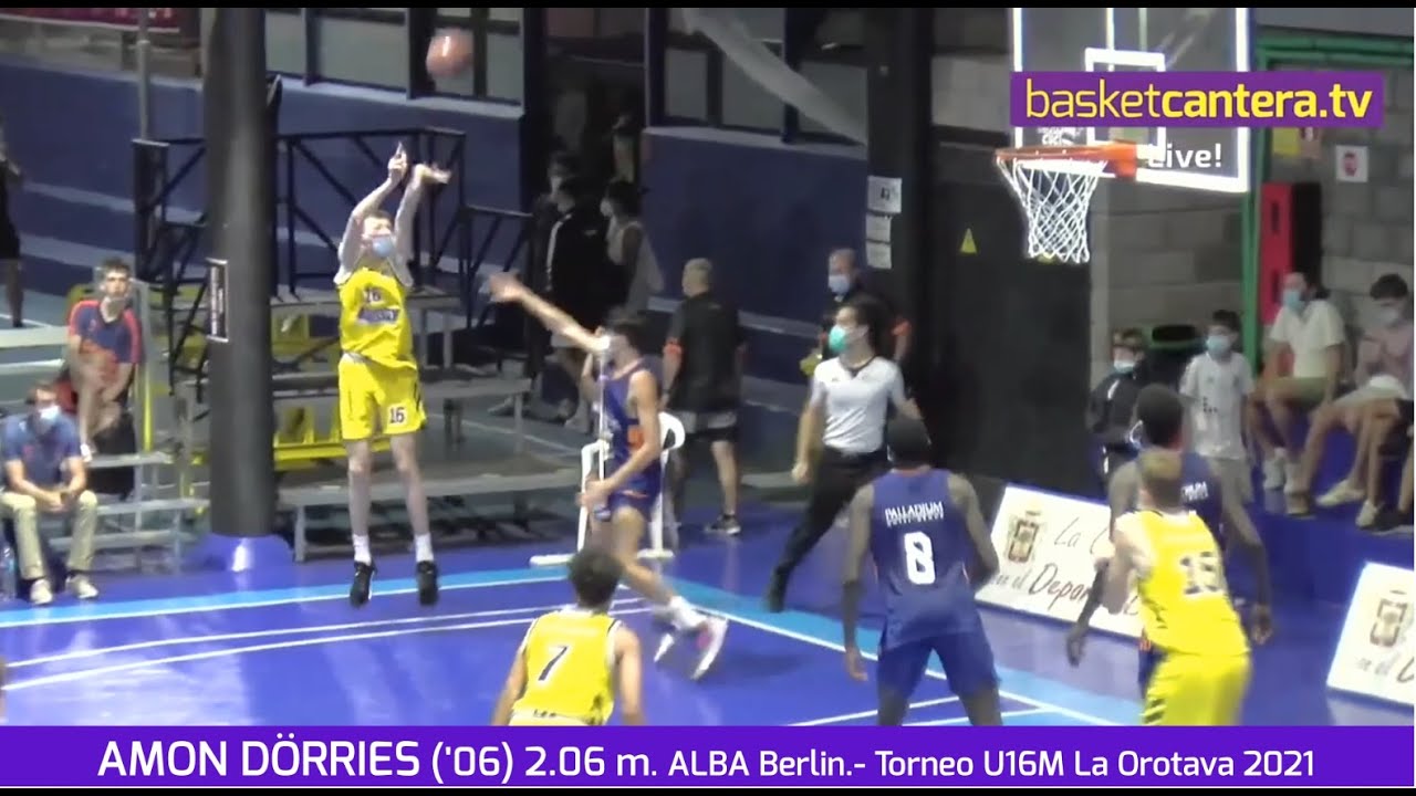 AMON DÖRRIES ('06) 2.06 m. ALBA Berlin.- Torneo Internacional U16M La Orotava 2021 #BasketCantera.TV