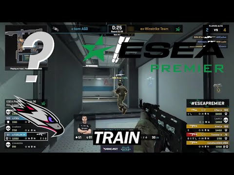 ex-Winstrike vs AGO | Map 1 Train | Highlights | ESEA Season 36