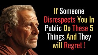 How To handle Someone Who Disrespect You In Public | STOIC PHILOSOPHY