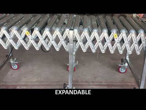 Powered Flexible Conveyor | Expandable Power Roller Conveyor | Bridge Engineering Company