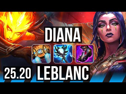DIANA vs LEBLANC (MID) | 10/1/8 | EUNE Master | 25.20