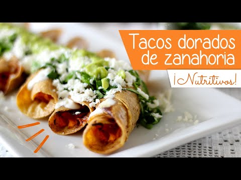Tacos dorados de zanahoria