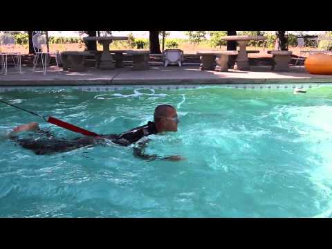 Swim tether pool demonstration