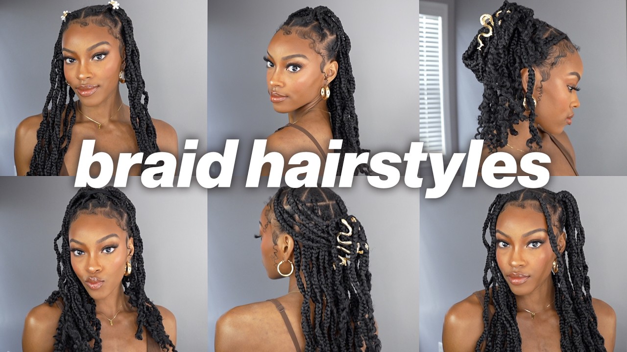 15 HAIRSTYLES FOR KNOTLESS BRAIDS WITH CURLY ENDS!