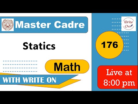 Math Master Cadre | Chapter - 27 | Statics | Full Syllabus #master cadre math #master cadre
