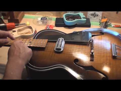 How To Set The Floating Bridge on a Archtop Guitar
