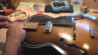 How To Set The Floating Bridge on a Archtop Guitar