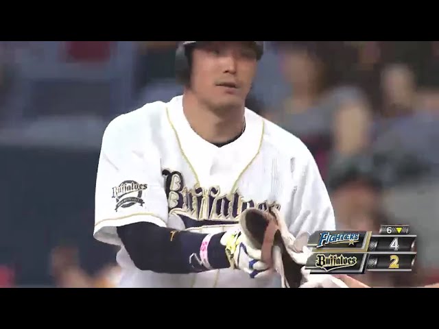 【6回裏】バファローズ・T-岡田 詰まりながらも反撃の2点タイムリーヒット!! 2016/9/26 Bs-F