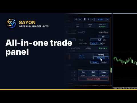 Video Sayon Orders Manager MT5