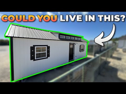 Shed to House Tour | 12x32 One Bedroom | Full Kitchen Appliances Included!