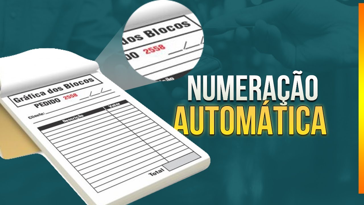 Como fazer numeração automática em Talão de Pedido no Corel Draw