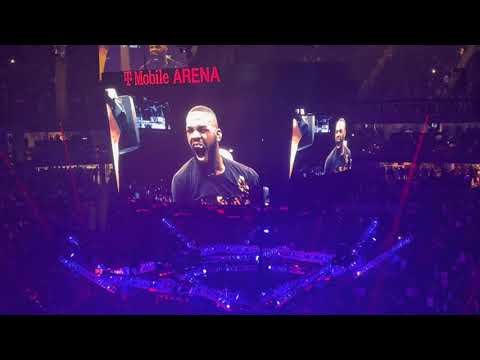 Cyril Gane and Jon Jones walkouts and Bruce Buffer introductions at UFC 285.