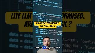 LiteLLM Hack Explained in 60 Seconds 🚨 | Just ONE pip install can hack you… #litellm