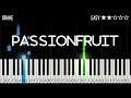 Drake Passionfruit Instrumental EASY Piano Tutorial