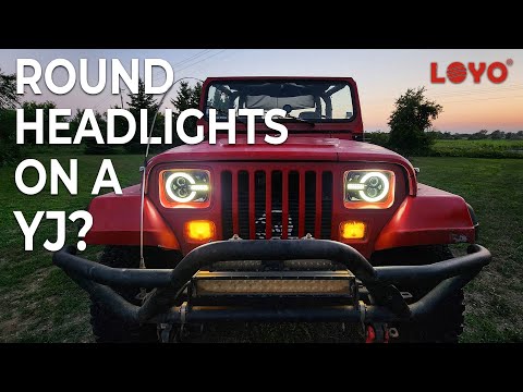 LOYO 5x7 "Bronco Style" LED Headlights On My Jeep Wrangler YJ - Review and Install