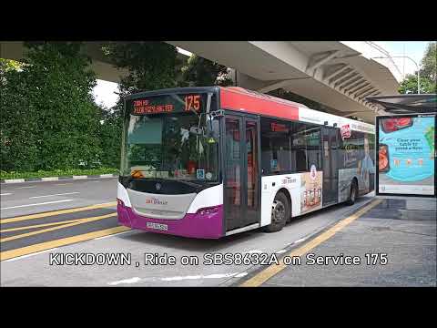 [SBST]ZF6HP504C Kickdowns. Ride on SBS8632A on Service 175 . Scania K230UB Euro V