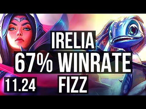 IRELIA vs FIZZ (MID) | 7 solo kills, 67% winrate | EUW Master | 11.24