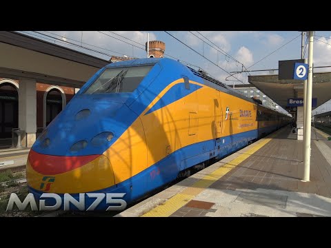 Stazione di Brescia un giovedì treni in transito, settembre 2018, [4k 2020]
